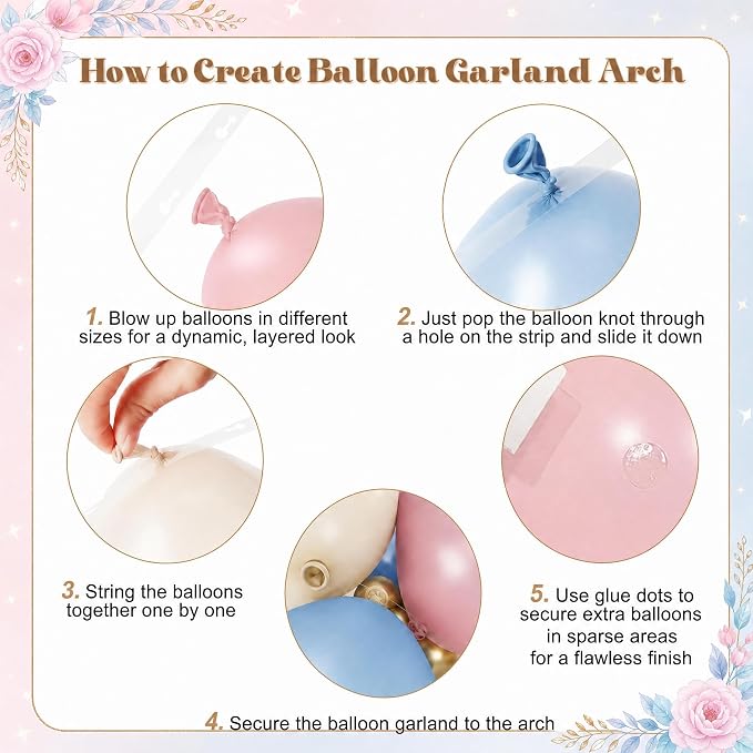 Gender Reveal Balloon Arch Kit for Gender Reveal Baby Shower Decorations | Pink - Image 6