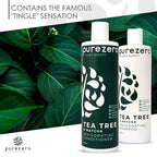 Purezero 20 oz Tea Tree & Matcha Shampoo and Conditioner Set - Nourishing & Invigorating Scalp Treatment - Zero Sulfates, Parabens, Dyes Vegan and Cruelty Free