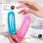 RC ROCHE 6 Pcs Flat Claw Hair Clips for Women Alligator French Barrette Long Thick Hair Duckbill Curved No Slip Grip Lay Flat Side Slide Firm Classic Styling, Large Jelly Candy Multicolor
