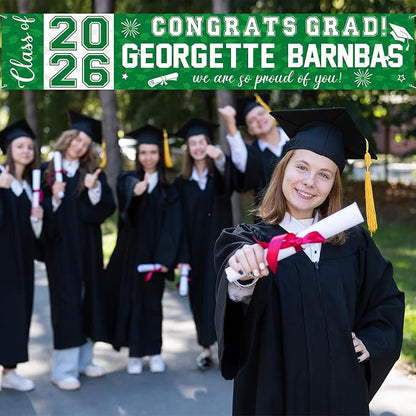Graduation Congratulations Banner Decorations, Class of 2026 Personalized - Image 8