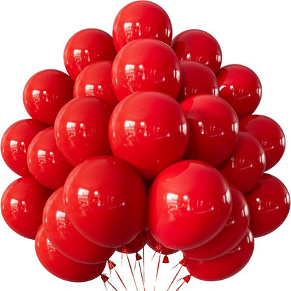 Red Balloons, 12 Inch Red Latex Balloons by Adeyoo