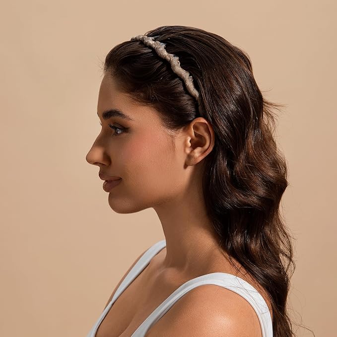 STHUAHE4PC Multicolor Protection Resin Teeth Comb Hair Hoop Hairband Headband Hair Accessories for female by Beauty hair (Khaki, brown, dark gray, black)