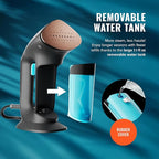 PurSteam SteamPulse Pro Handheld Steamer for Clothes, Portable Handheld Fabric and Garment Travel Steamer Iron Press Wrinkle Remover with Fabric Brush