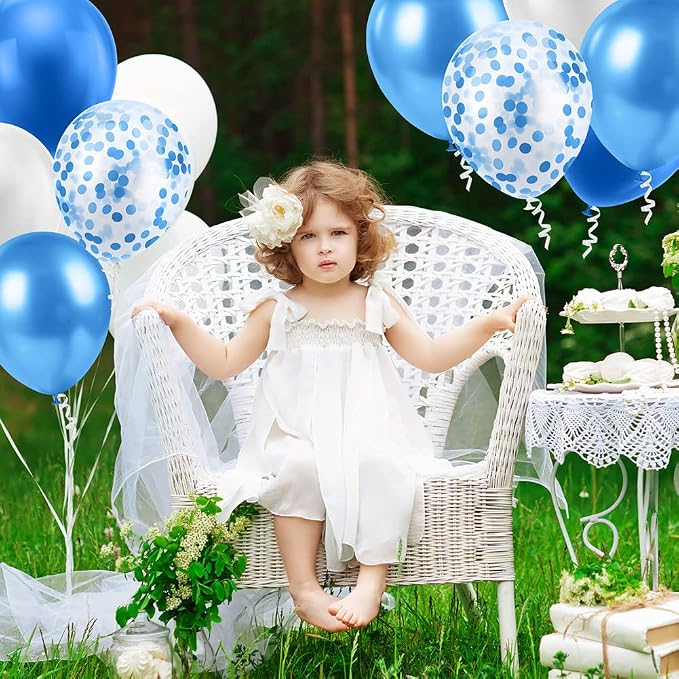 Ainiv 15PCS Blue Balloons, 12inch Thicken Party Balloons - Image 7