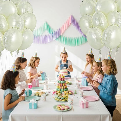 TONIFUL 30Pcs 18 Inch Round Balloons Large Cream White Round Shape Foil - Image 5