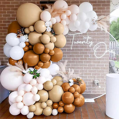 135pcs Brown Balloon Arch Kit Different Sizes of 18 12 10 5 Inch Dark Brown - Image 7