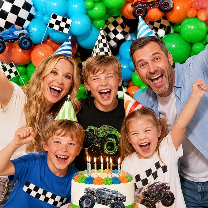 171Pcs Monster Truck Balloons Garland Arch Kit - Image 7