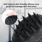 MOCHTERO Handheld Scalp Massager, for Stress Relax Hair Growth,Silicone Hair Brush, Black