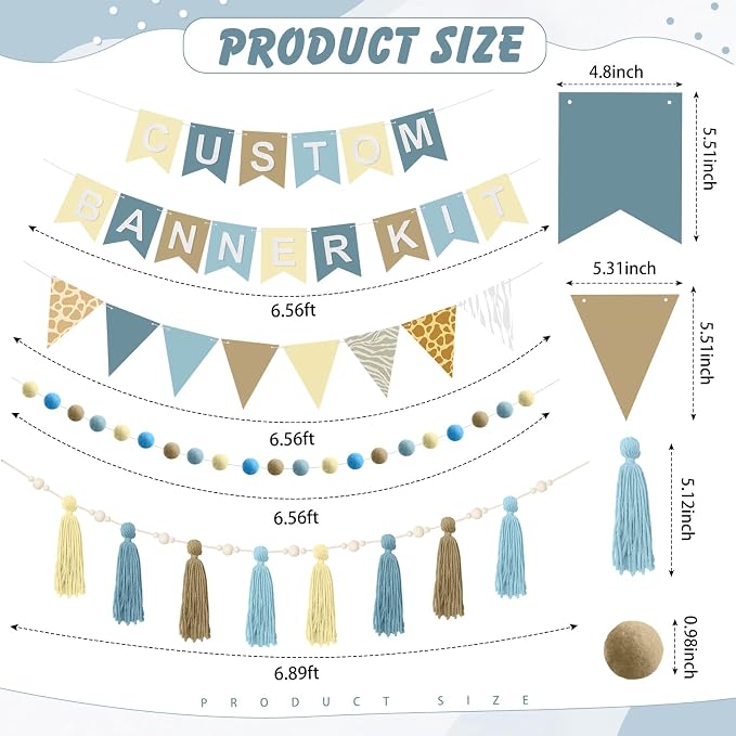 SmoothNovelty 139 Pcs Felt DIY Custom Banner Kit Include 104 Letters 18 - Image 2