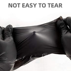 Disposable Medical Black Vinyl Exam Gloves Industrial Gloves - Latex-Free & Powder-Free 100PCS (BK-Medium)
