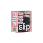 slip Minnie Scrunchies Classic | Pure Silk Scrunchies Set | 100% Mulberry Silk, Anti-Crease, Gentle on Hair, Reduces Breakage | Set of 6 Classic Colors | Stylish, Durable, Ideal for All Hair Types