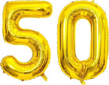 Gold Number Balloons Birthday Balloons by United-UnicornsParty