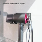 Hair Dryer Holder Wall Mounted with Tool Storage Compartment and Cord Organizer, Metal Blow Dryer Holder for Dyson Hair Dryers (Grey)