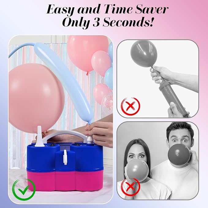 Electric Balloon Pump, 3-in-1 Portable Air Pump - Image 6