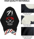 Custom Barber Cape for Men Personalized Professional Hair Cutting Cape with Text for Home Salon Barbershop