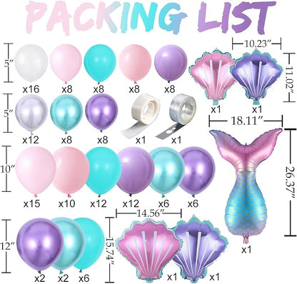 DNBOD Mermaid Party Balloon Arch Kit, Under the Sea Summer Birthday Party - Image 2