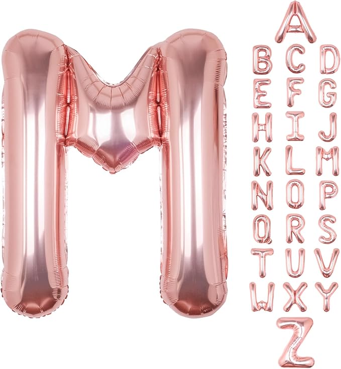 Letter Balloons Rose Gold 40 Inch M Large Big Foil Mylar Balloon | by Unknown