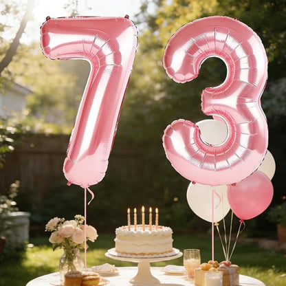 40 Inch Number 73 Balloons for 73rd Birthday Party Decorations, 0-100 Jewelry - Image 3
