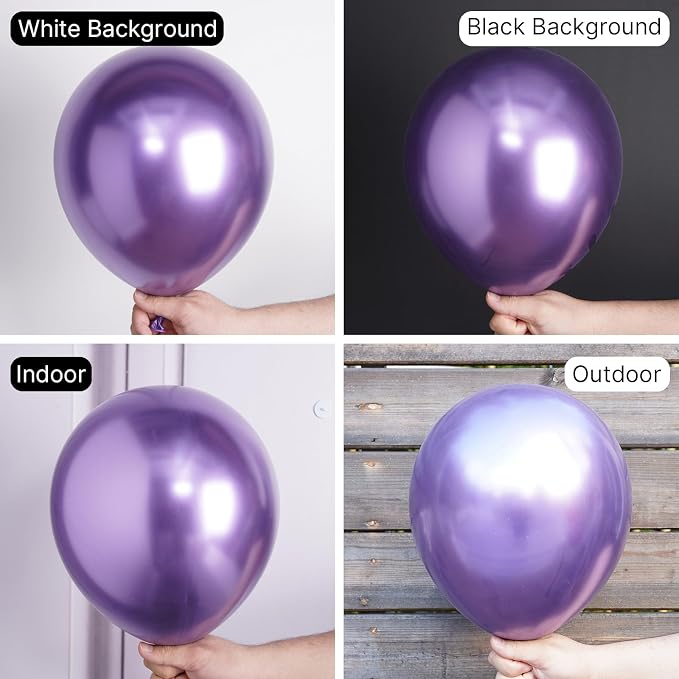 PartyWoo Metallic Purple Star Spike Balloon Arch Kit 110pcs Different Sizes | - Image 3