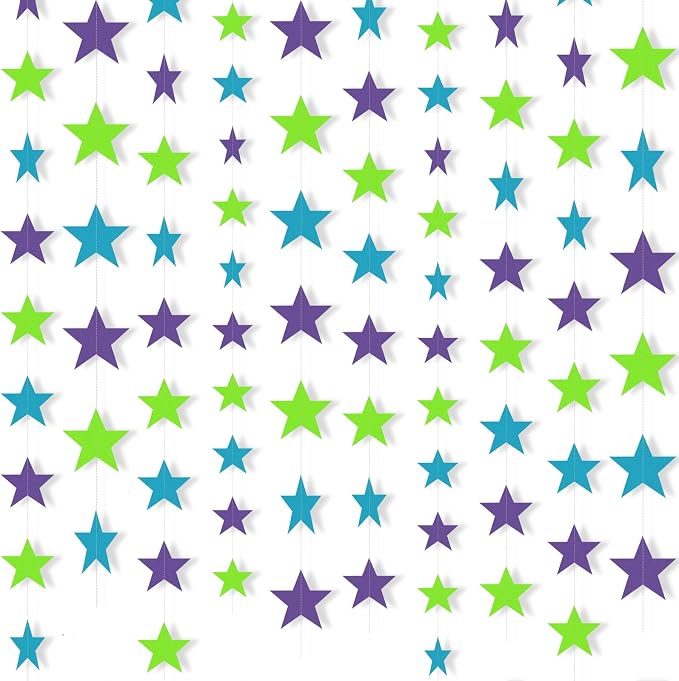 Patelai Glitter Star Garland Banner 2026 Graduation Decor 130 Feet Star Hanging by Patelai