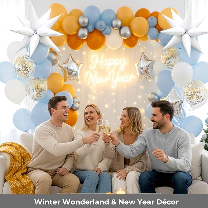 LOVESTOWN 72 PCS White Star Balloons, Engagement Party Decorations - Image 2