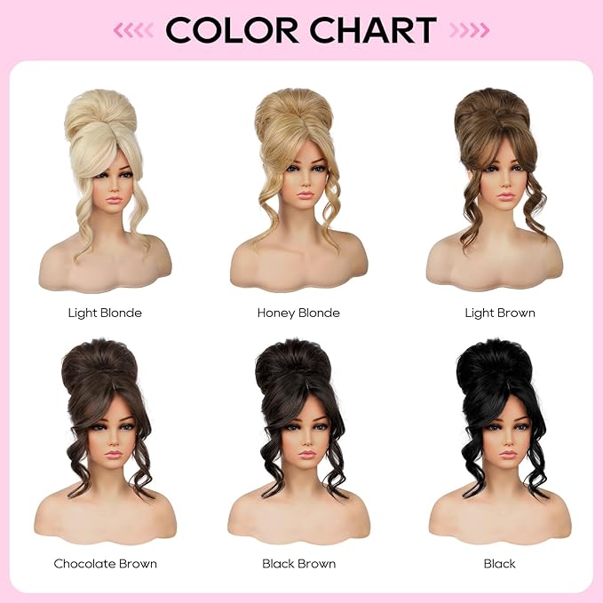 REECHO Messy Bun Hair Piece with Bangs – 2-in-1 Drawstring Ponytail Extension Updo Wig & Hair Topper with Long Side Bangs, Natural-Looking Hair Bun Hairpieces for Women - Honey Blonde