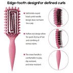 Curly Hair Brush Candybrush Curl Defining Brush for Detangling Shaping and Defining Curls for Women, Men, Wet & Dry Hair (Pink)