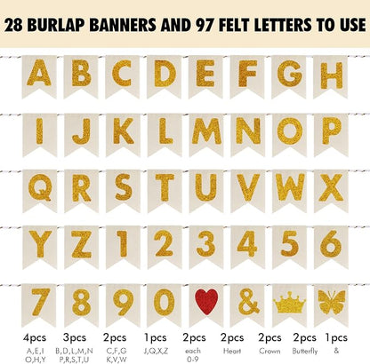 Custom Banner Kit, 28 Burlap Banner - Image 4