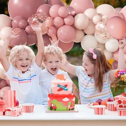 Amandir 173Pcs Dusty Rose Pink Nude Balloon Garland Arch Kit | Retro Blush - Image 6