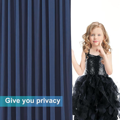 8 Panels Navy Blue Backdrop Curtains - Image 7