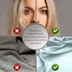 Mulberry Silk Pillowcase for Hair and Skin Pillow Case with Hidden Zipper Soft Breathable Smooth Cooling Silk Pillow Covers for Sleeping (Haze Blue, King（20"X 36"）)