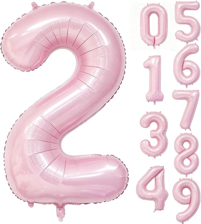 40 Inch Pink Number 2 Foil Balloon by Unknown