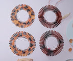Sowaka 4 Pcs Circular Stretch Comb Plastic Black Brown Circle Spring Headband Flexible Hair Wrap Holder Hair Comb for Women Girls Outgoing Sports Hair Accessories (Round-leopard)