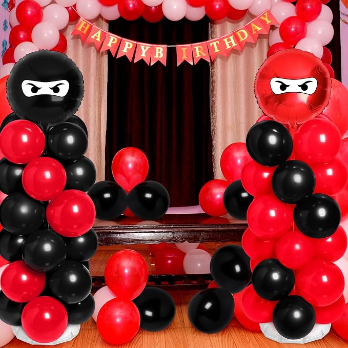 Arrowbash 2 Sets Ninja Party Decorations Ninja Adjustable Balloon Column Stand - Image 6
