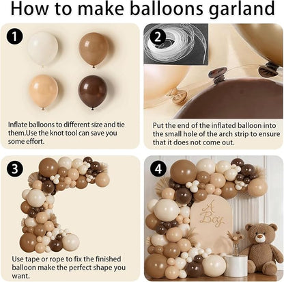 Brown Beige Nude Balloons Neutral Arch Kit, Party Decor. | Nude, coffee brown - Image 3