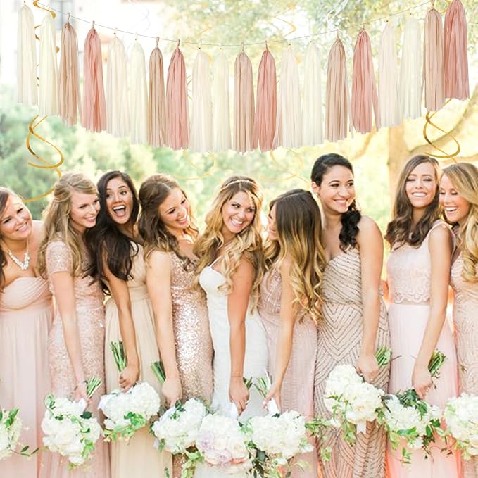 Champagne-Gold Beige Fall Bridal-Shower Party-Decorations - Image 6