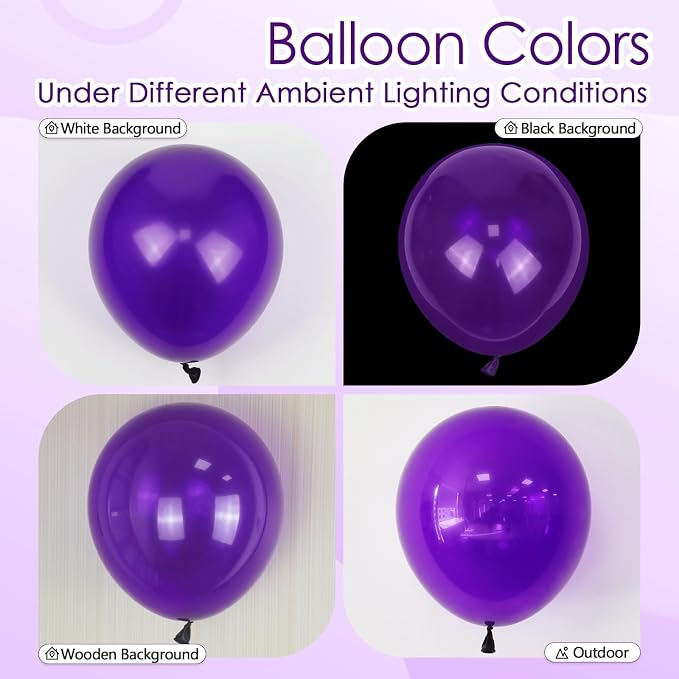 Dark Purple Balloons 12 inch, Baby Shower, Graduation, Anniversary, Birthday - Image 4