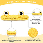 Jowmoy yellow Frog Eye Elastic Headband - Versatile for Spa, Skincare, Makeup, Face Wash, Fun Gift for Women (1 Pack)