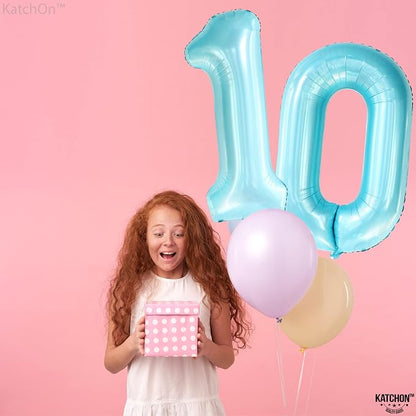 KatchOn Light Blue 0 Balloon Number 40 Inch | 0 Foil Balloon, Light Blue Zero - Image 7