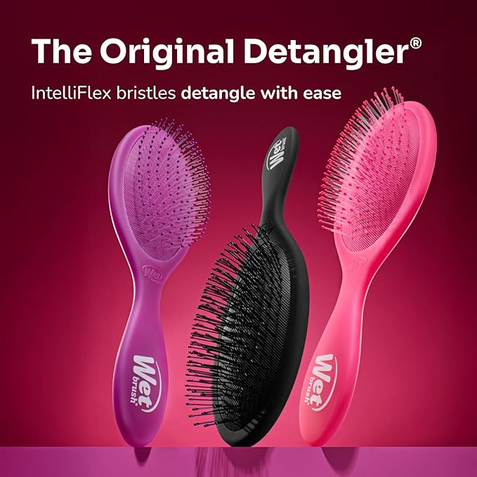 Wet Brush Original Detangling Hair Brush, Hello Disney Daisy Duck - Ultra-Soft IntelliFlex Bristles - Detangler Brush Glide Through Tangles With Ease For All - For Women, Men, Wet & Dry Hair