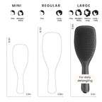 Tangle Teezer Large Ultimate Detangler Hairbrush for Wet & Dry Hair, Eliminates Knots & Reduces Breakage for Long, Thick, & Curly Hair Types, Black Gloss