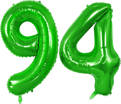 Number 94 Balloons for 94th Birthday Party Decorations, 0-100 Large No.94 by Joycard