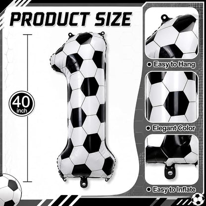 Soccer 13 Balloon Number, 40 Inch Soccer Number 13 Foil Balloon - Image 2