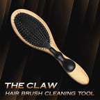Bossman THE CLAW Hair Brush Cleaner Tool (3-Inch) – Black Cleaning Rake for Boar Bristle, Wave & Plastic Brushes and Combs – Pet Brush Cleaner