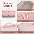 Travel Carrying Case for Shark Flexstyle FlexFusion Revlon Hair Dryer Airwrap, Portable Double Layer Shark Hair Tools Storage Organizer Bag for Airwrap Styler and Attachments, Pink Gray-Bag Only