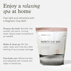 Enviromedica Magnetic Bentonite Clay Bath - Sodium & Calcium Bentonite Clay Bath Soak Powder with Himalayan Salt, Rejuvenating and Cleansing Body, Foot or Clay Mask for Face, 500g