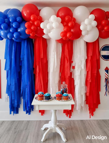 Red White and Blue Balloons for Birthday Baby Shower Party Decor, 4th of July - Image 8