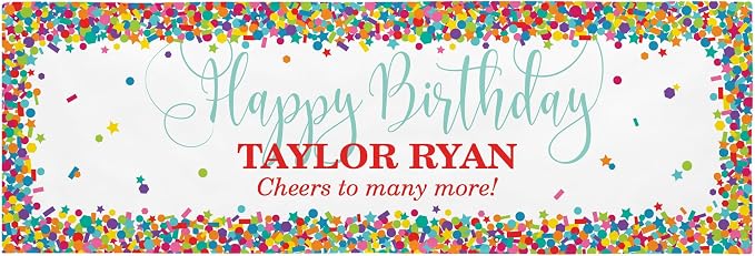 Let's Make Memories Personalized Happy Birthday Banner by LetsMakeMemories