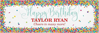 Let's Make Memories Personalized Happy Birthday Banner by LetsMakeMemories