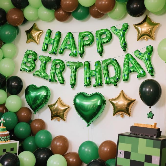 CANREVEL Happy Birthday Banner Decorations + Sign Balloons, - Image 3